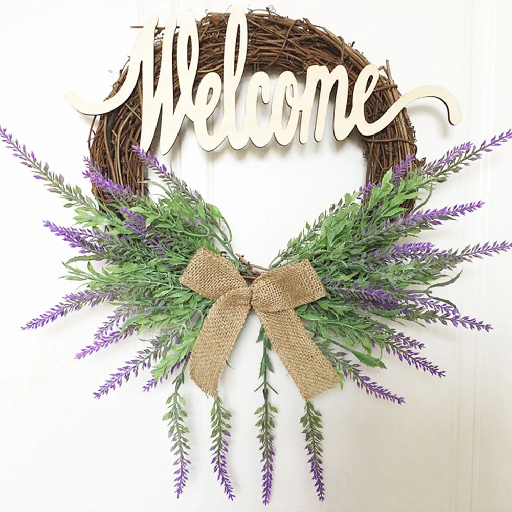 

Romantic Artificial Lavender Garland Home Wedding Party Hanging Decor for Valentine's Day Christmas Wall Window Decorations