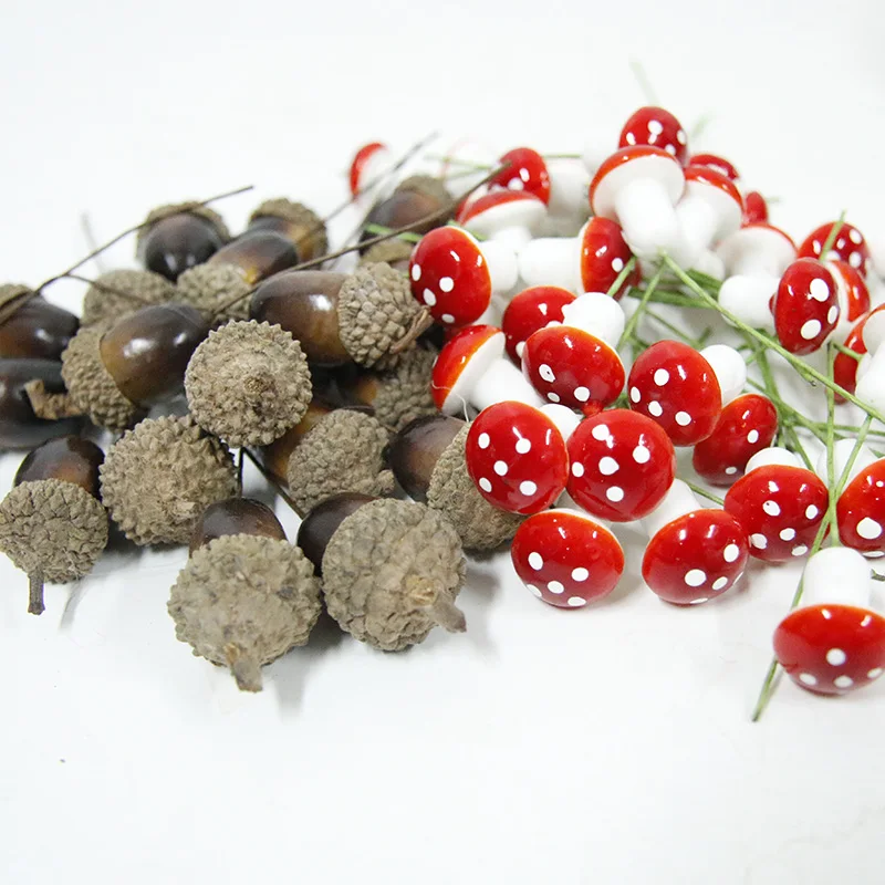 50/100 шт Моделирование мини-колонка в форме гриба модель горшечные растения