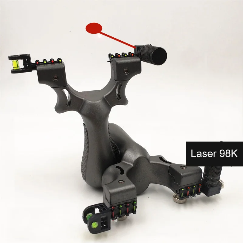 

Big Power Rubber Band Slingshot Laser Light Aiming 98k Slingshot Flat Rubber Band Slingshot Hunting Outdoor Children's Toys