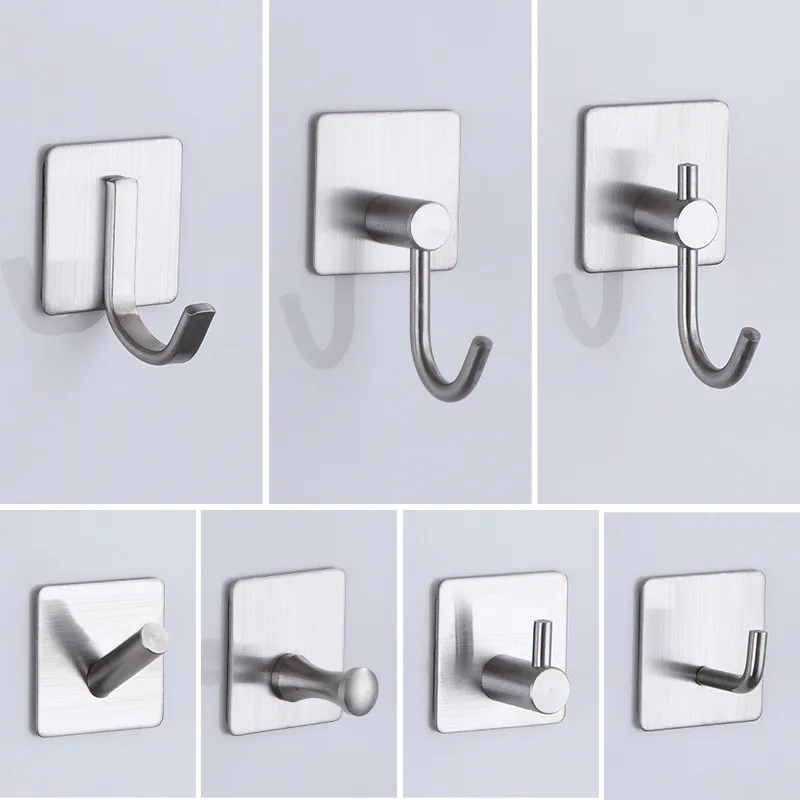 

SUS304 Robe Hook Wall Hook Towel Hook for Bathroom Stainless Steel Coat Hook Rustproof Hook Hanger for Kitchen Hardware