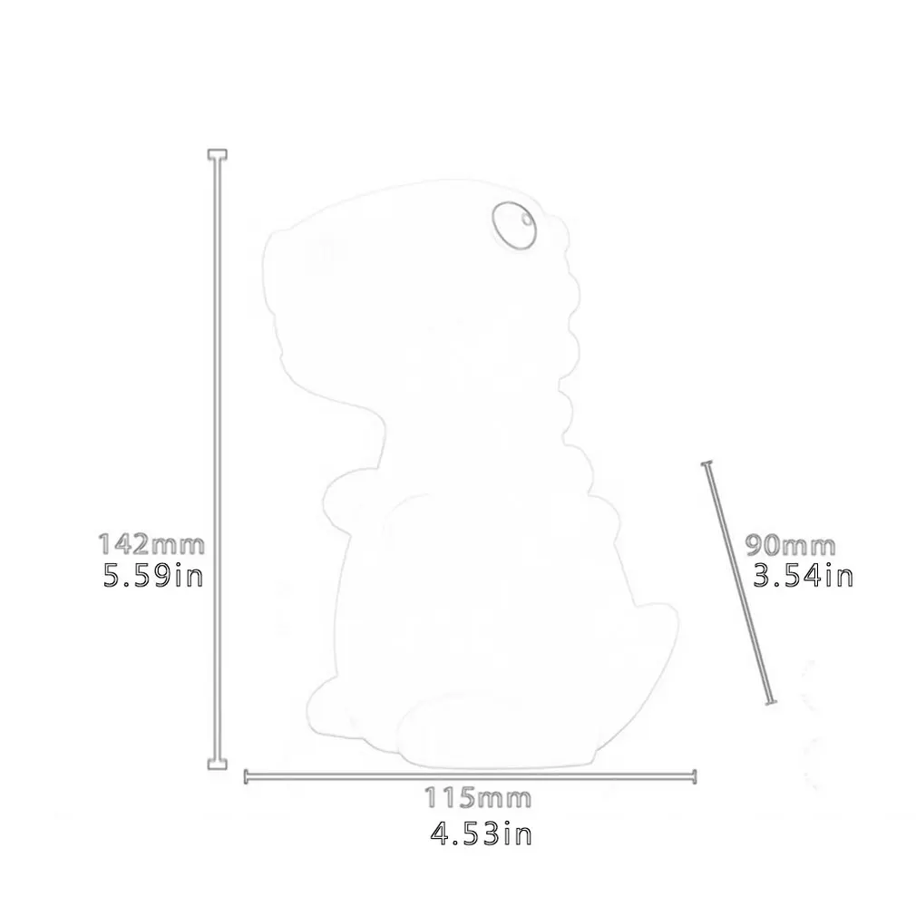 

Led Dinosaur Animal Soft Night Light Small Night-light Baby Kids Lamp Decoration Home Decor Cute Colorful Furnishing Electronics