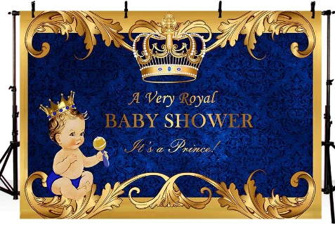 Виниловый фон для студийной фотосъемки с изображением золотистой короны 7 Х5