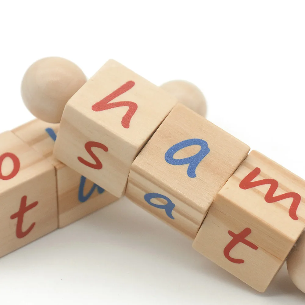 Обучающая игрушка Монтессори кубик алфавита орфография английские карточки