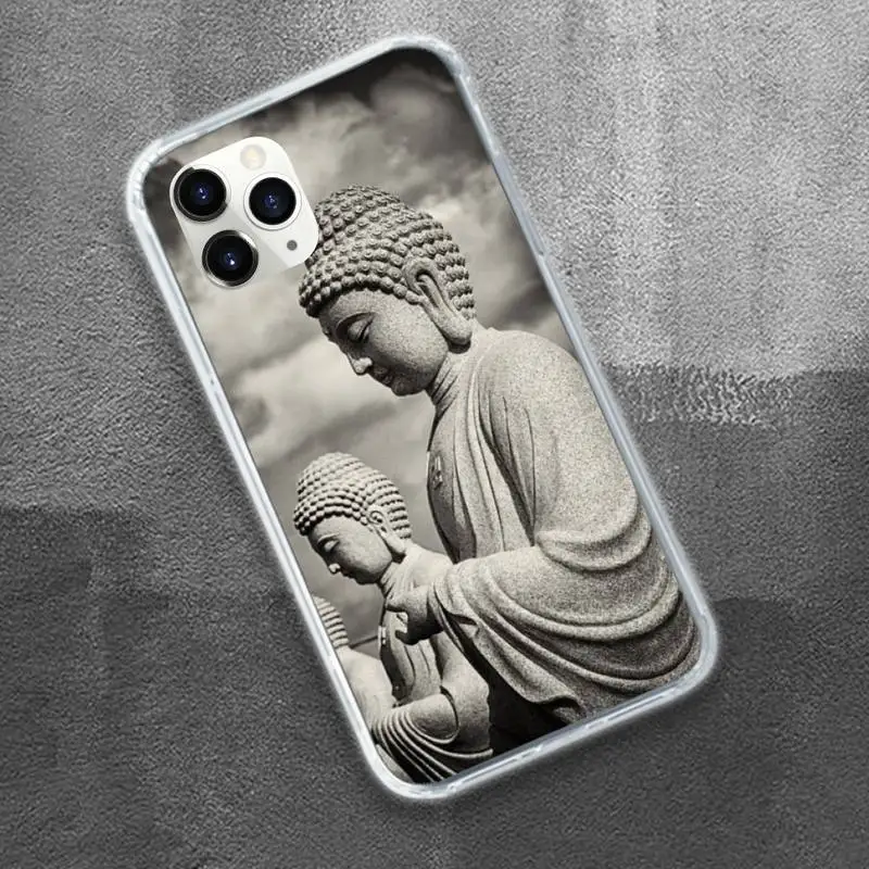 

retro Galactic Gautama Buddha Budha Phone Case Transparent for iPhone 11 12 mini pro XS MAX 8 7 6 6S Plus X 5S SE 2020 XR