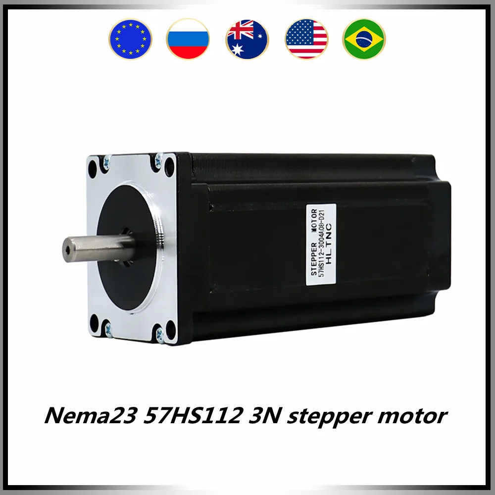 Nema 23 Stepper Motor 3Nm 4-lead 3A 112mm 57 Motor Stepping Motor for 3D Printer CNC Engraving Milling Machine