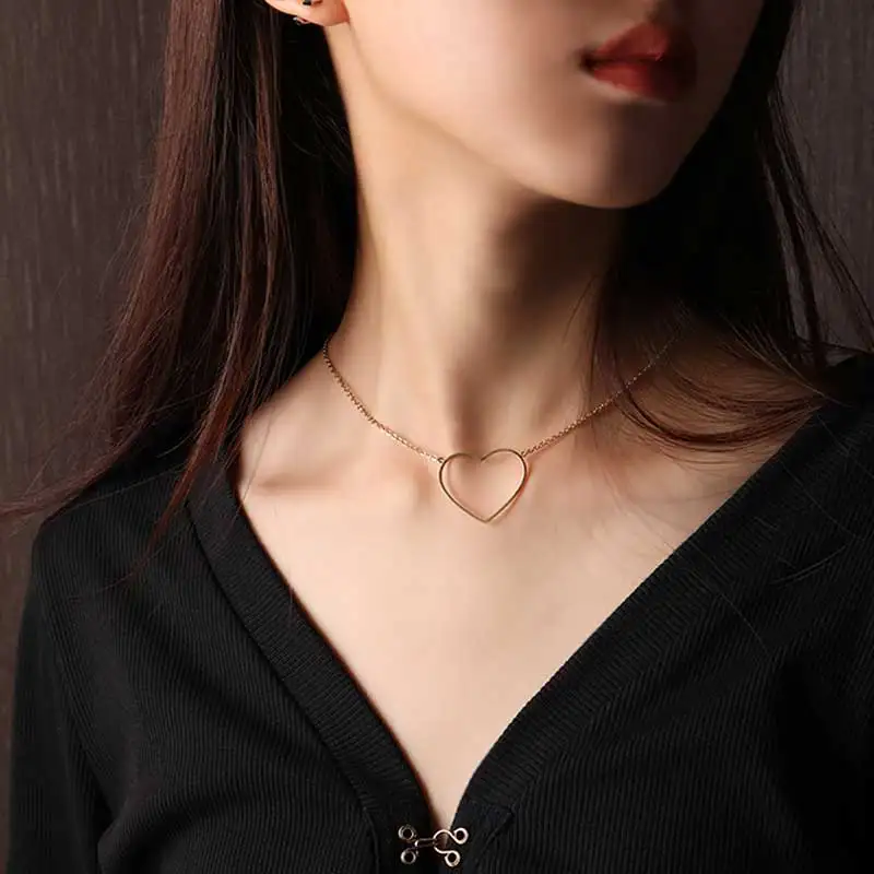 Stainless Steel Chain Choker Necklace For Women Round Heart Star Pendant Best Friends Neckless Jewelry Accessories | Украшения и