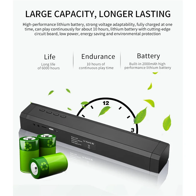 FELYBY Lp 089 беспроводной Bluetooth динамик Саундбар стерео мини аудио музыкальный плеер