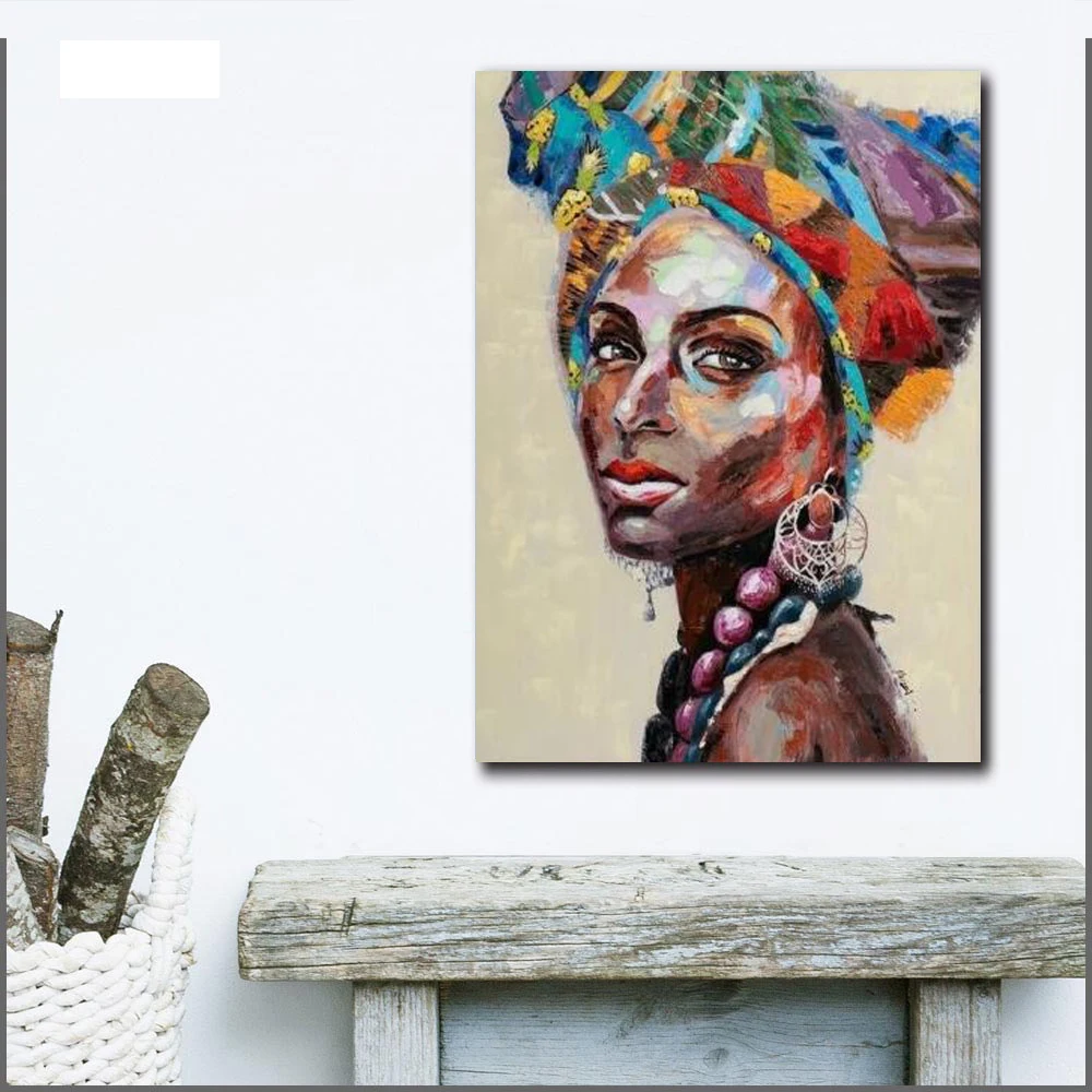 Художественная ручная работа абстрактная африканская картина маслом на холсте с