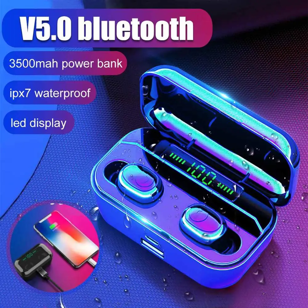 G6S наушники вкладыши TWS Bluetooth 5 0 Беспроводной сенсорный Управление спортивные 3D