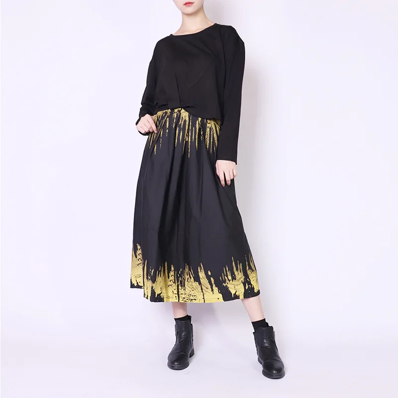 LANMREM женский костюм короткий круглый вырез сплошной цвет Топы и принт хит Высокая