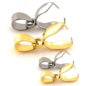 Зажим для бижутерии, подвеска-Бейл, 6x15 мм, Золото Серебряная подвеска