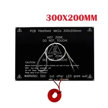 MK2A 300*200*3MM Heatbed Aluminum Plate With Led Thermsitor RepRap  1.4 Like MK2B MK3 Heated Bed For 3D Printer Parts
