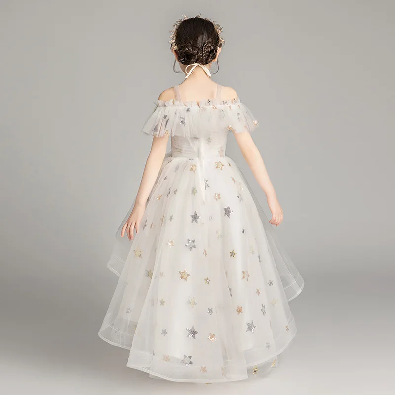 Детское платье принцессы GDR734 праздвечерние чное платье-пачка со звездами