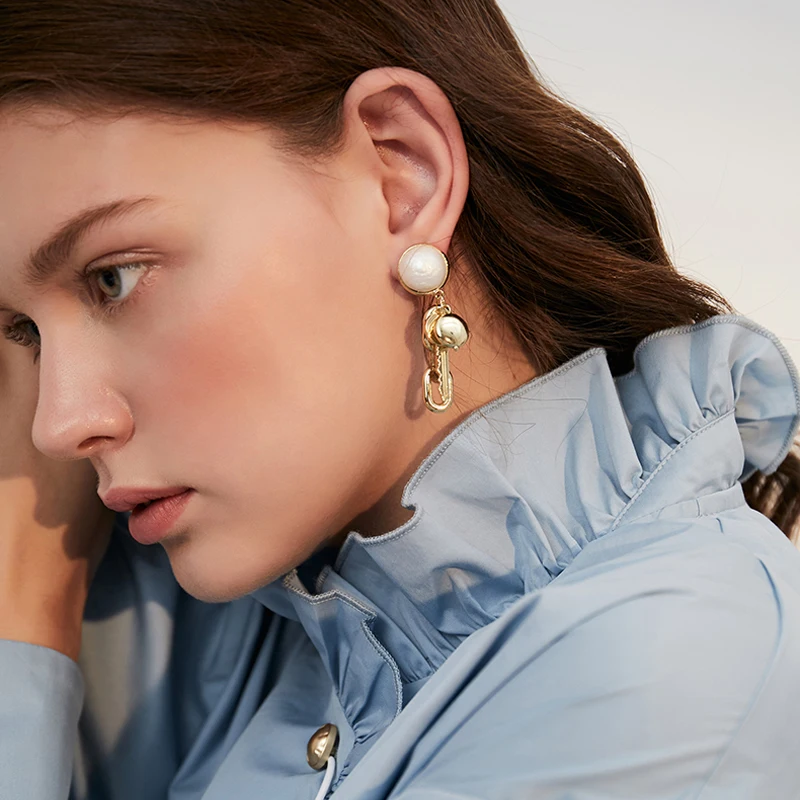 Панк Асимметричная ключ моделирование серьги в виде капель для Для женщин тали