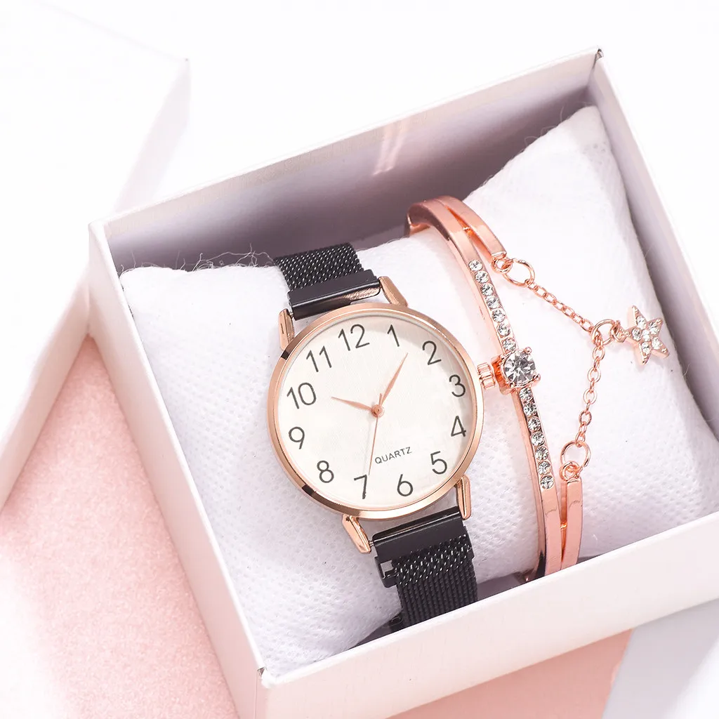 

2021 Watches Fashion Small And Delicate European Beauty Simple Casual Bracelet Watch Suit Ladies Woman Clock reloj mujer Gift
