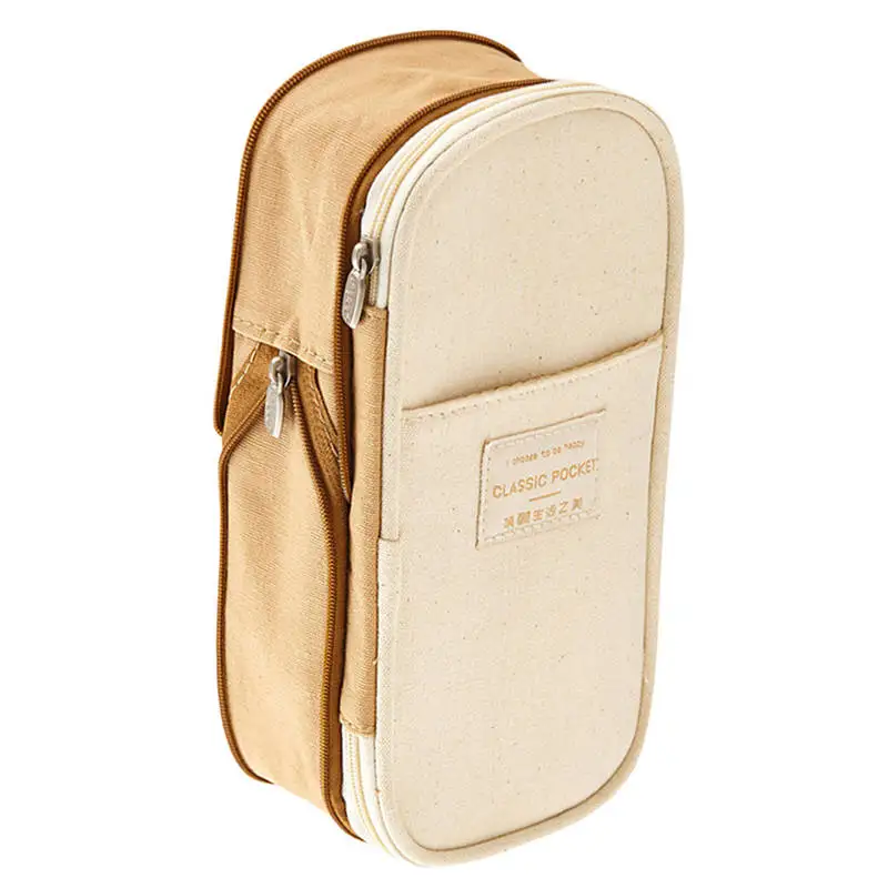 Холщовый чехол для ручек большой вместимости многофункциональный карандашей на