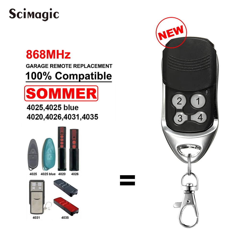 

4020 TX03 868-4 4026 TX03-868-2 SOMMER Garage Remote Control Gate Opener for SOMMER 868MHz Rolling Code