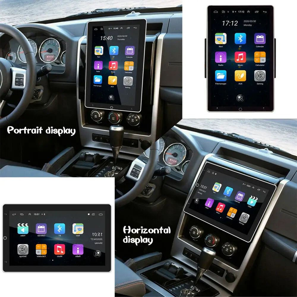 Автомагнитола на Android 2 Din 10 1 дюйма с большим экраном углом поворота 90 ° тонкая