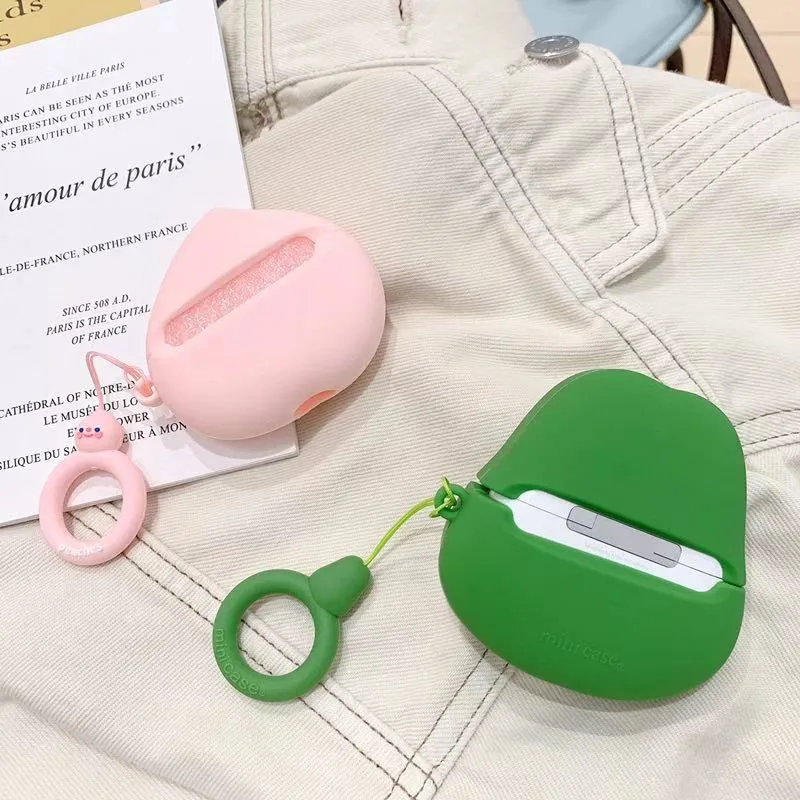 Чехол для AirPods Pro с милыми мультяшными фруктами Персиком авокадо беспроводные