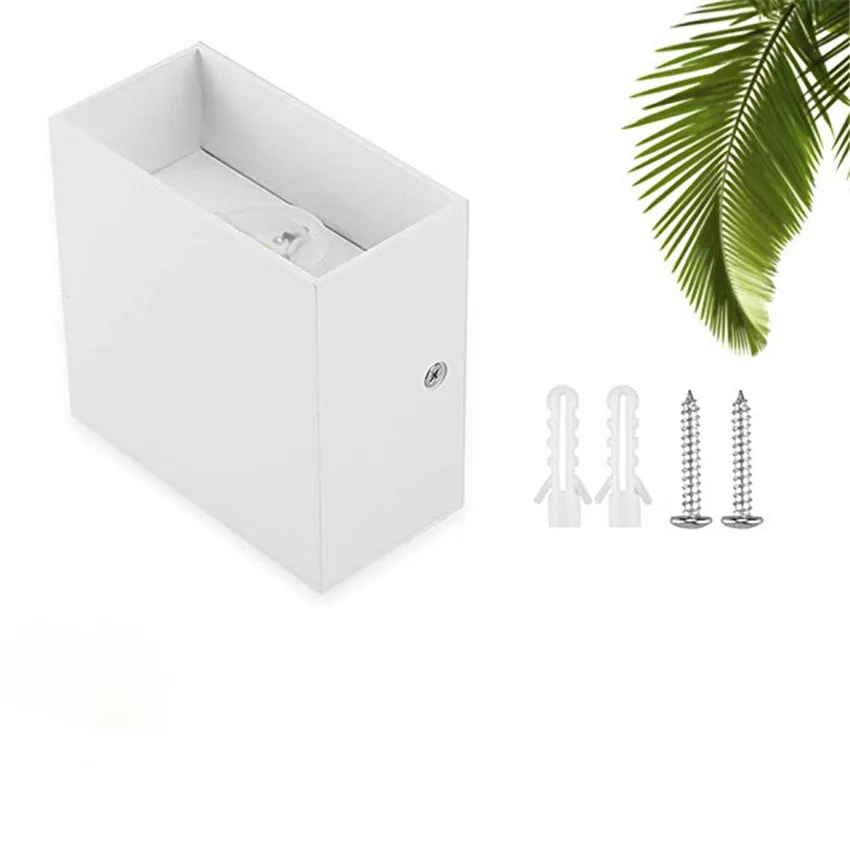Cube COB светодиодный настенный светильник для помещений, современное домашнее освещение, декоративное бра, алюминиевая лампа 6 Вт 85-265 в для ванной, коридора, NR-122