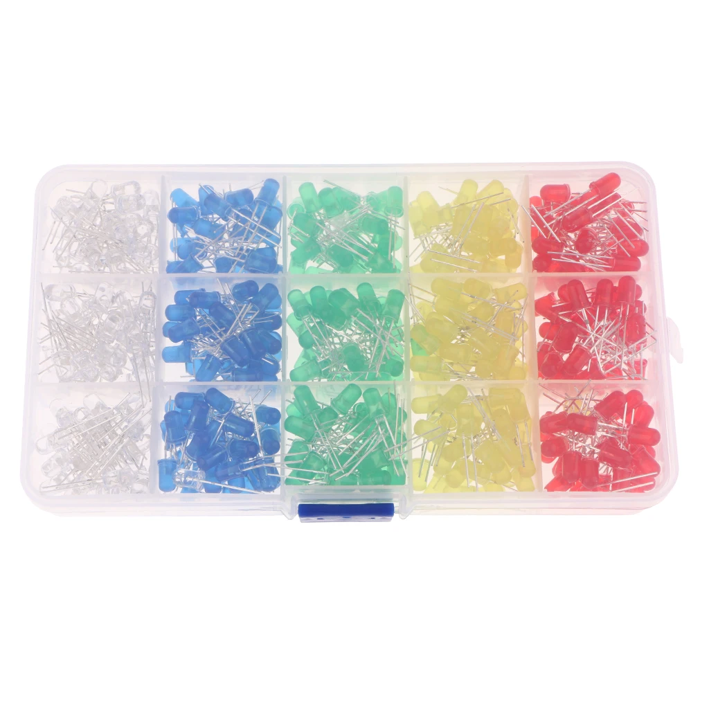 500 шт. 5 мм светодиодный Ассорти набор супер яркий светильник цветов +