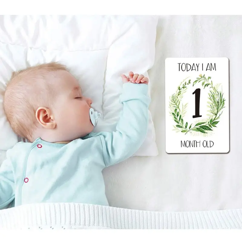 

Baby Monthly Cards Sticker Photography Photo Age Cards Baby Shower Registry Gift