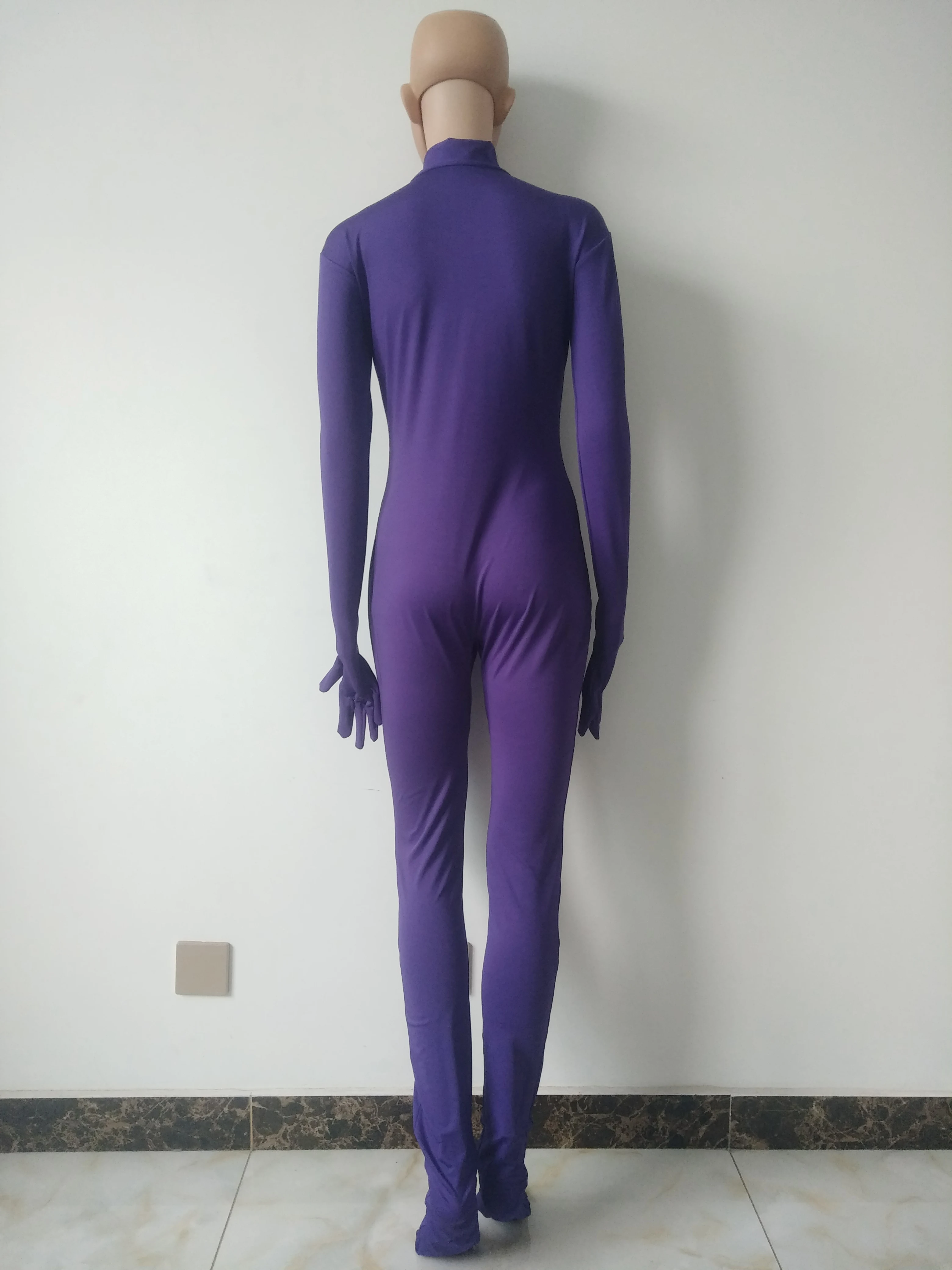 Женский комбинезон костюмы для косплея на Хэллоуин фиолетовый цвет комбинезоны