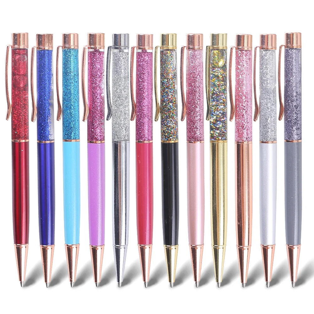 

Korean Quicksand Ballpoint Pen Spinning Stationery School Office Supply Accessory Ball Point Rollerball Ballpen Blue Item Black