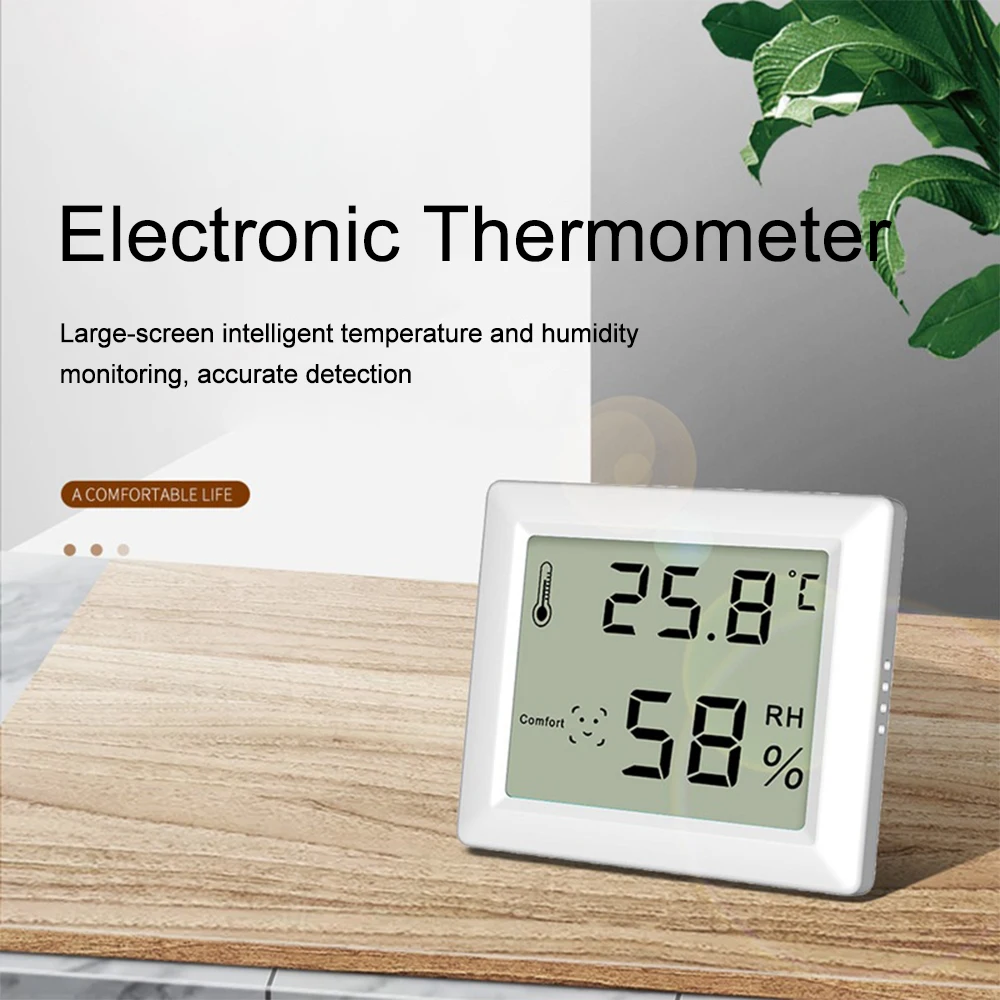 

1Pcs Mini Indoor Thermometer Digital LCD Temperature Sensor Humidity Meter Thermometer Room Hygrometer Gauge Smiley thermometer
