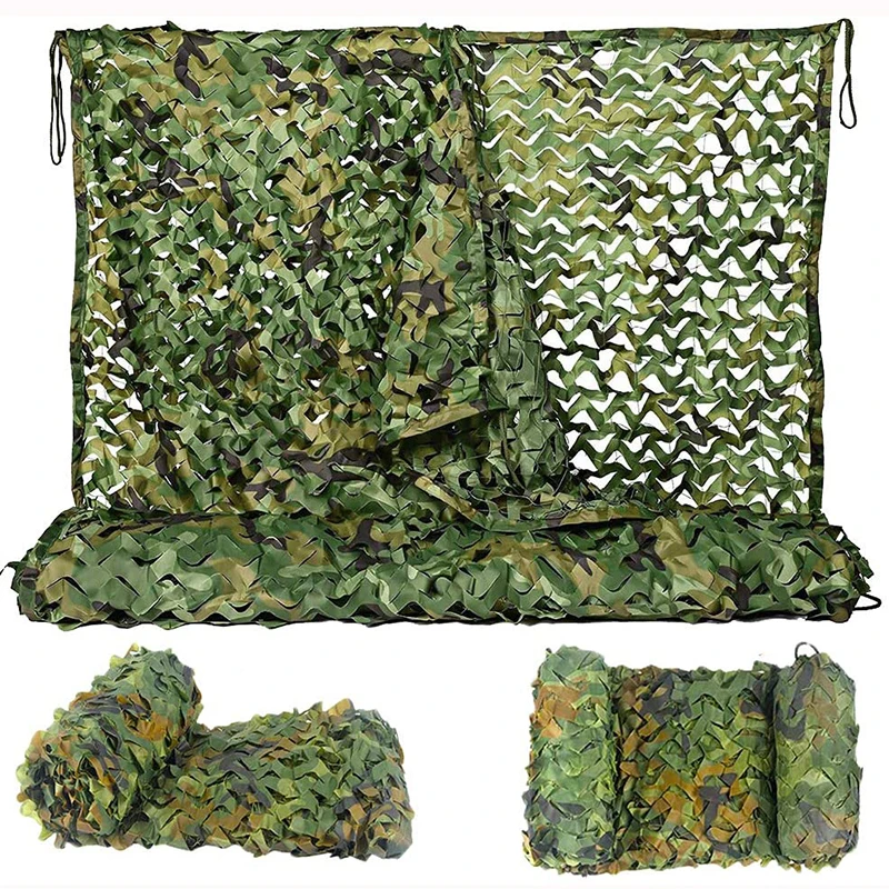 1.5X5M 1.5X7M Outdoor Camping Camouflage Net Hunting Blinds Shooting Shelter Woodland Jungle Camo Mesh Car Cover Sun | Спорт и