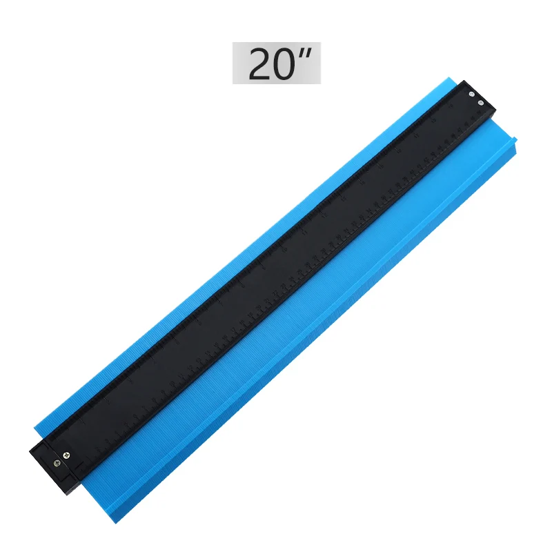 20inch-blue Профиль датчик 5/10/20 ''контур датчик дубликатор duplo и Пластик дюймов метрический профиль линейка для копирования нерегулярные Форма Дерево Лазерная маркировочная инструмент - Цвет: 20inch-blue