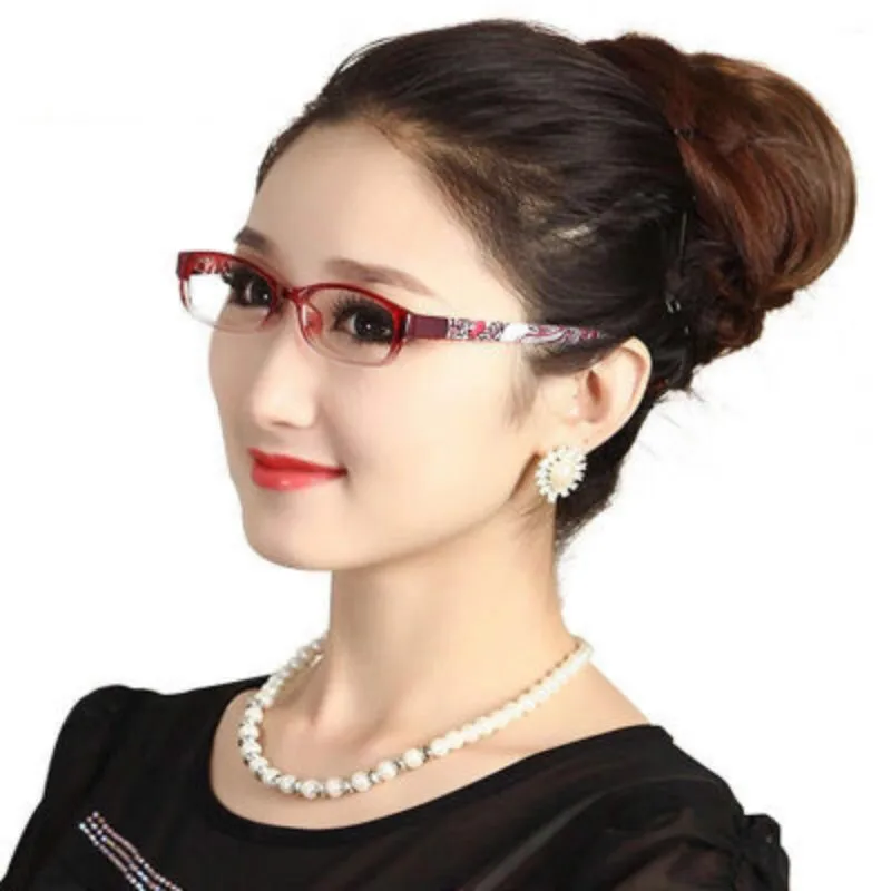 

+1.0 +2.0 To 4.0 Reading Glasses Anti Blue Light Magnifying Presbyopia Women Ladies Square Anti Blue Ray Presbyopic Glasses
