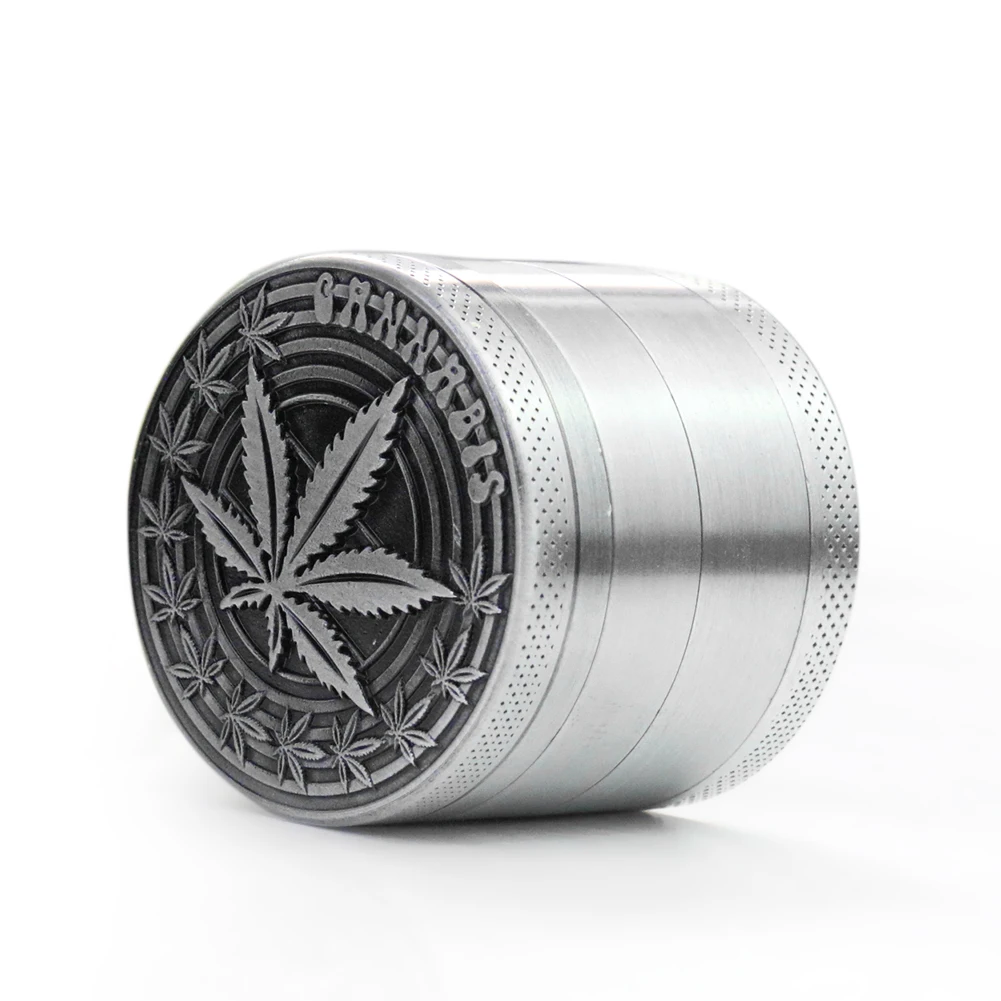 4-слойная мельница из цинкового сплава для трав табака кленовых листьев специй