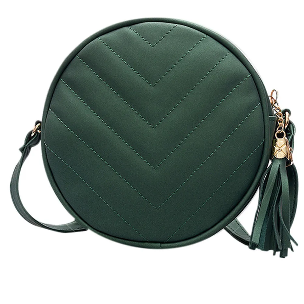 

Woman Round Shoulder Bag Female Adjustable Braided Tassel Mini Round Bag Lady Versatile Hobo Bag Bolsa 2019 Hot Sale#25