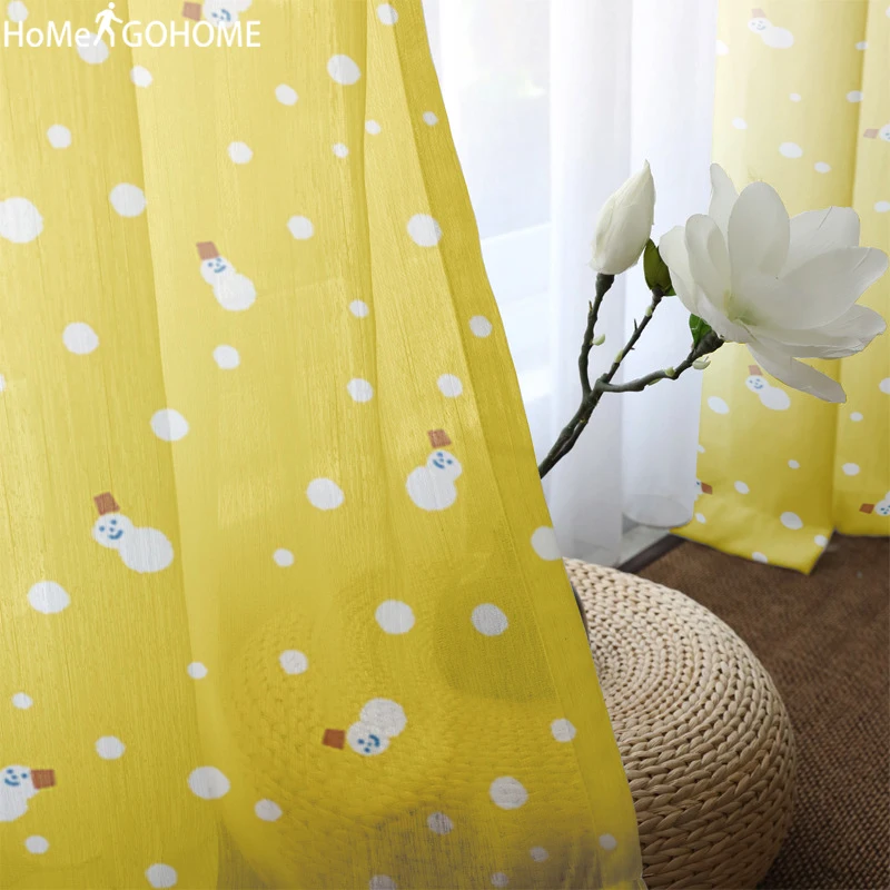 Желтая Тюлевая занавеска s двойная комната прозрачная гостиная спальня кухня