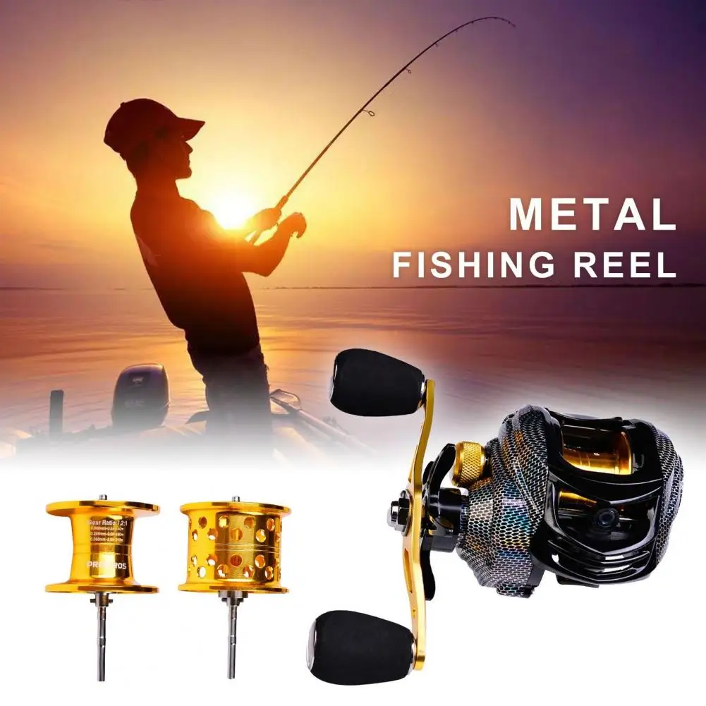 Baitcast Reel Streamlined Shape Magnetic Brake Metal Powerful Spinning Casting Line Wheel Practical  Spinning  Reel For  Fishing