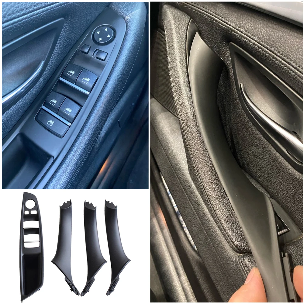 

For BMW F10 LCI 525d 525dx 528i 528ix 2012-2016 Beige Black Car left Interior Door Handle Inner Door Panel Pull Trim Cover