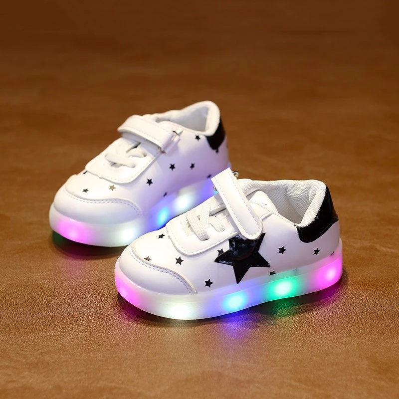 Весенне Осенняя детская обувь для мальчиков и девочек 2020 Новые блестящие уличные