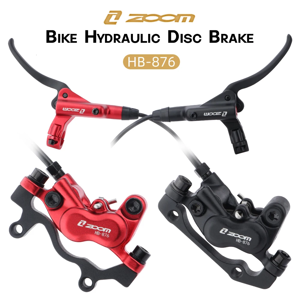 

Alloy MTB Oil Disc Brake Bike ZOOM HB-876 4-Piston Mountain Bicycle Hydraulic Disk Brake Calipers 800/1400mm Front Rear