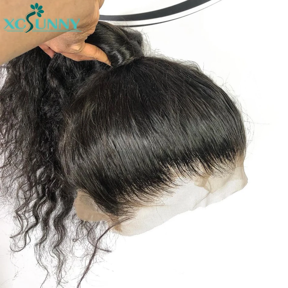 

13x6 HD Transparent Lace Frontal Wig Curly Lace Front Human Hair Wigs Pre Plucked Deep Part 180 Density Remy Peruvian Xcsunny