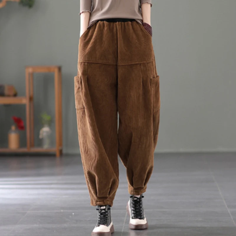 Max LuLu 2021 зимние женские свободные повседневные меховые брюки в британском стиле