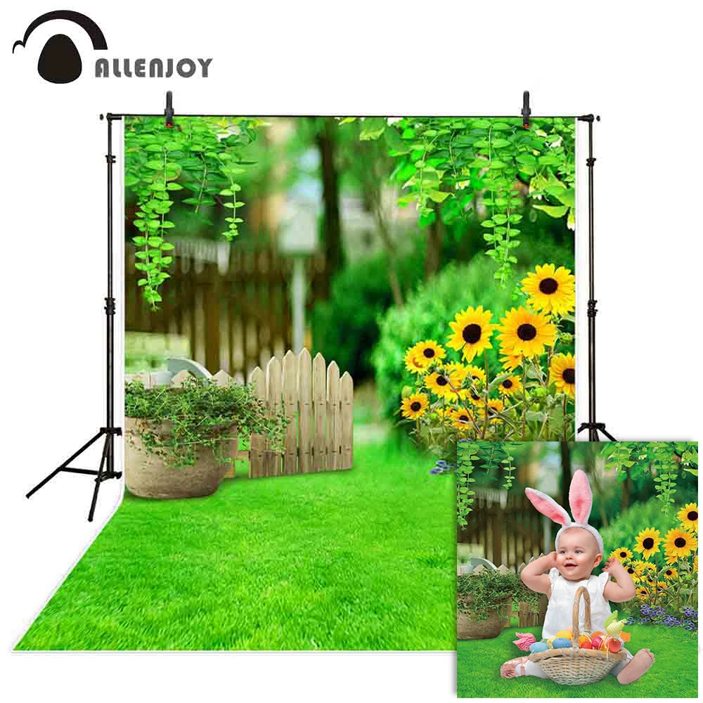 Allenjoy фон для фотосъемки на тему весны Пасхи реквизит с деревянным забором