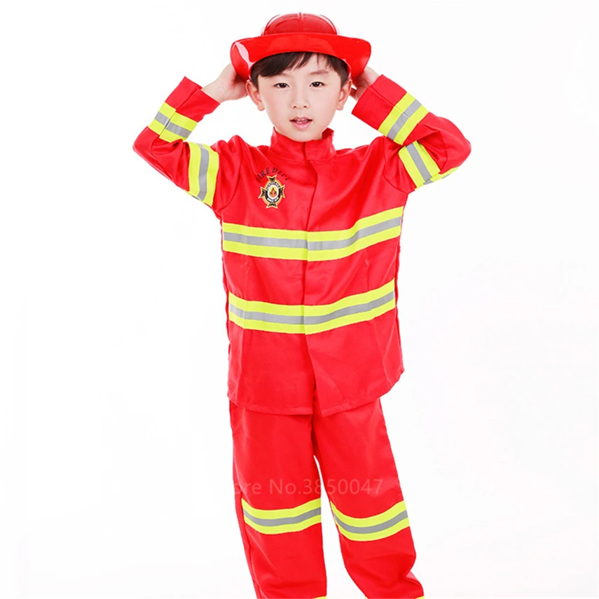 Костюмы на Хэллоуин для детей униформа пожарного косплей фестиваль Пожарная