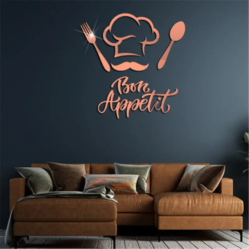 Акриловая зеркальная Настенная Наклейка с французскими цитатами | Дом и сад