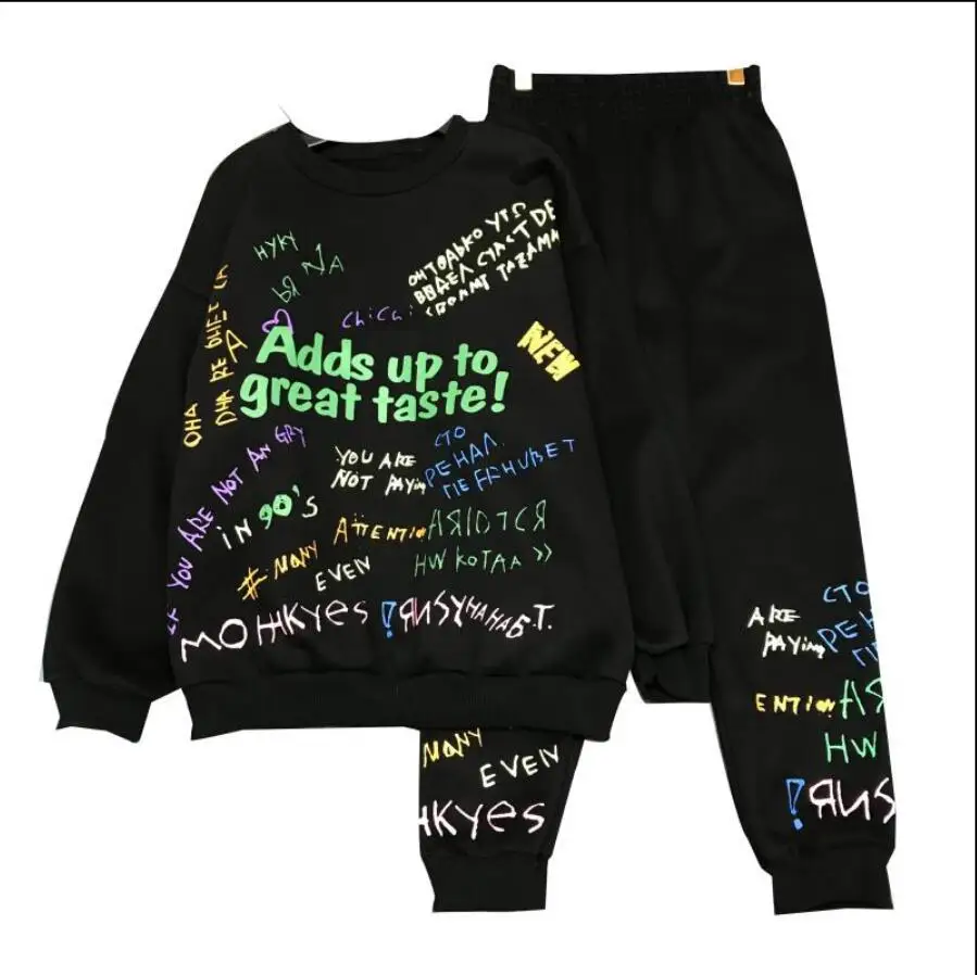 Новинка 2019 года сезон осень зима рубашка с длинными рукавами и надписью граффити