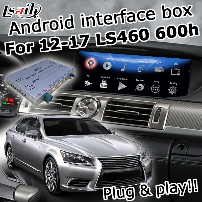 Android / carplay интерфейс коробка для Lexus LS460 LS 2012 2017 видео и т. Д. С gps навигацией LS600h USF45 12