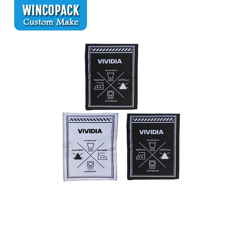 

End Fold Damask Woven Labels Custom Labels Clothing Fabric Tags And Labels WL024