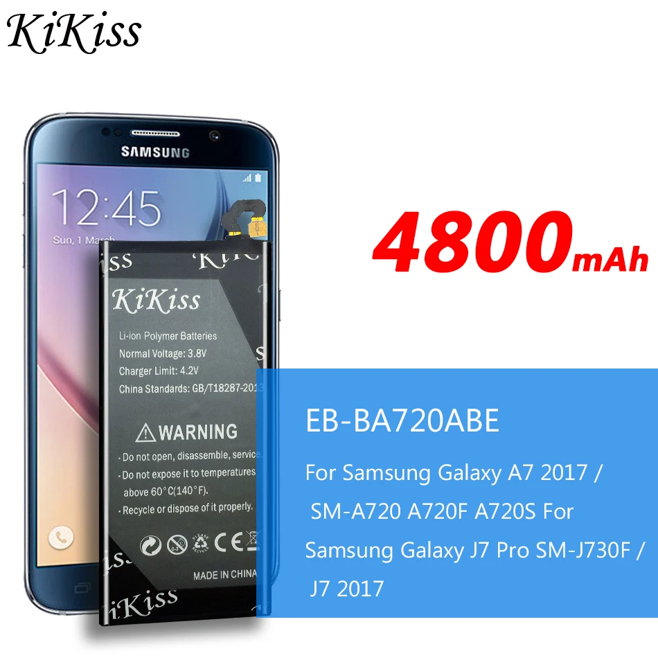 Мощный аккумулятор 4800 мАч для Samsung Galaxy A7 2017 версия A720 A720S A720F/Galaxy J7 Pro J730F с