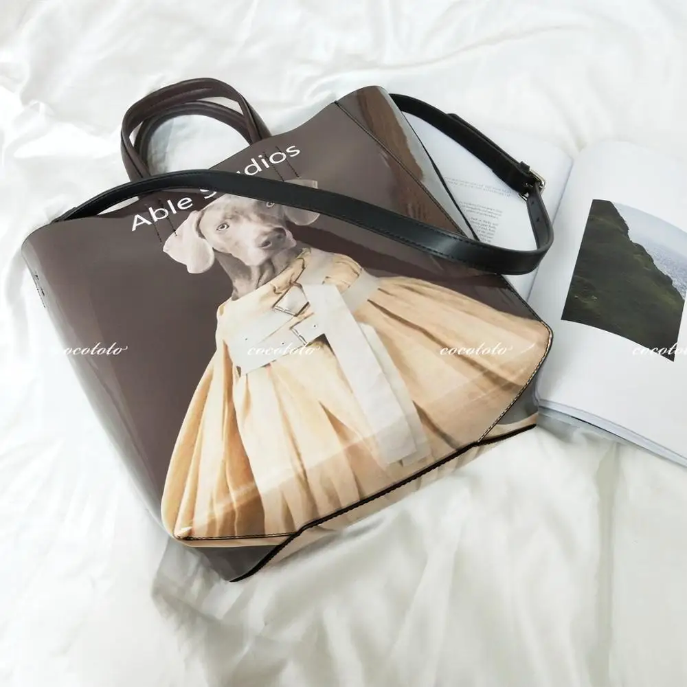 2021 трендовая крутая женская сумка через плечо с принтом собаки |