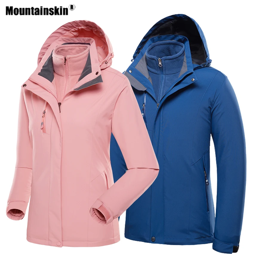 Mountainskin для мужчин Wo мужчин s 2 шт. походная Съемная куртка Спорт на открытом воздухе термо ветровка подъем Кемпинг Треккинг пальто 7XL VA639